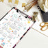 WAVEYU Cute Decorative Clipboard for Office School, Hardboard with Low Profile Clip, Floral Pattern (12.5"x9")