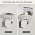Commercial(1, FORIOUS Toilet Paper Holder with Shelf, Sanitary Napkin Receptacle Tampon Holder, Wall Mount Toilet Paper