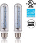 Tento T10 LED Tube Light, E26 Medium Base, 60W-70W Replacement, 5000K Cool White, Aquarium Light Bulb, 2 Pack