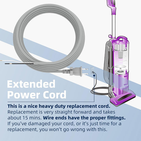 Vacuum Cleaner Power Cord 36ft Compatible for Shark Navigator Lift Away Upright Vacuum Pro NV355 NV360