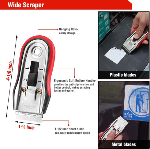 2 20-piece Goldblatt Pieces Razor Blade Scraper with Blades, Razor Scraper Tool, Razor Holder for Cleaning Glass