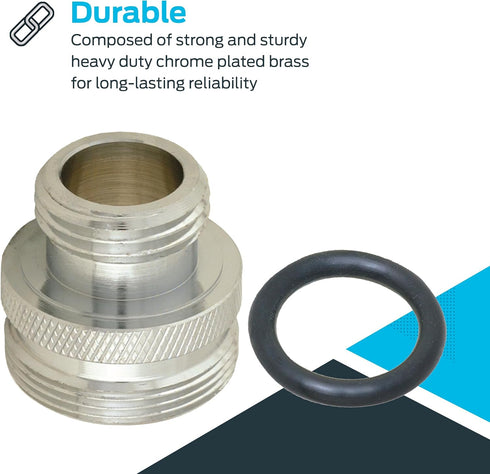 1/2 Inch 1-1/8 Inch 20-Thread, 15060 EZ-FLO IPS x Ball Joint Shower Arm Adapter, Convert Pfister to fit standard shower
