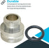 1/2 Inch 1-1/8 Inch 20-Thread, 15060 EZ-FLO IPS x Ball Joint Shower Arm Adapter, Convert Pfister to fit standard shower