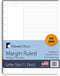 Discbound Paper, Letter Size Margin Ruled Sheets - Premium 120gsm Notebook & Planner Refills, 40 Sheets