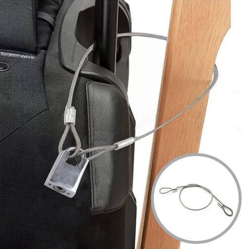 PUSNMI 2mm 12inch 10 Packs Stainless Steel Cable with Loops, Vinyl Coated Wire Rope Lanyard Lock Security Chains