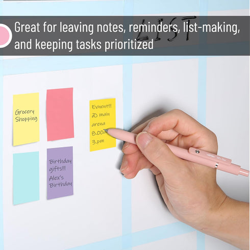 Mr. Pen Sticky Notes, 1.5"x 2", 6 Pads, 60 Sheets/Pad, Pastel Colors, Mini Sticky Note Pads