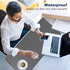 Desk Pad for Office Home 31" x 13", PU Leather Waterproof Large Desk Writing Mat Organizer, Grey