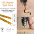 YUENTOEN Twist Drill Bits - 8Pcs Serrated Drill Bit Set, Titanium Coated HSS Sharp 3-10mm Spiral Saw Drill Bit for