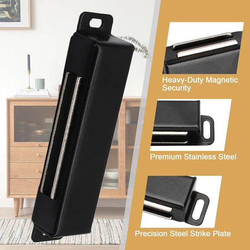 Jersvimc 2Pcs Closet Large Cabinet Door Magnets Heavy Duty Catch Magnetic Door Catch, Magnetic Shutter Hardware Drawer