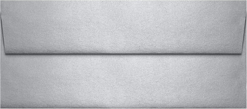 LUXPaper #9 Slimline Invitation Envelopes | Peel & Press | 3 7/8" x 8 7/8" | Silver Metallic | 80lb. Text | 50 Qty by LUXPaper