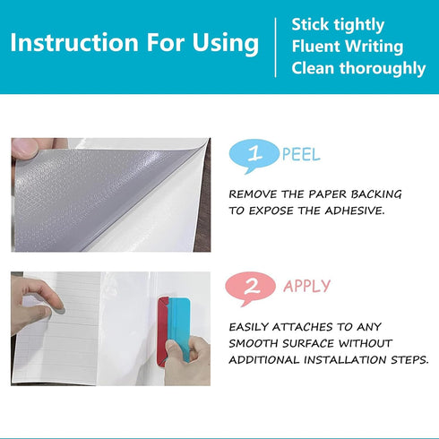 Dry Erase Board Sticker - 8.3''x11.7'' Removable Whiteboard Sheets for Wall/Desk/Refrigerator/Home/Office