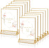 KILY-WILY 12 Packs 4 x 6 Gold Frames Clear Acrylic Sign Holder Double