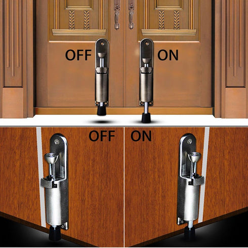 Sumnacon Kickdown Door Stop - Stainless Steel Easy Step Door Stopper, Adjustable Heavy Duty Door Locks Holder