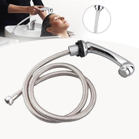 Portable Shampoo Spray Hose, Handheld Sprayer Head and Hose for Shampoo Bed Bowl or Backwash Unit, Sink Replacement