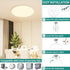 12Inch 24 2400 Dimmable, 3-CCT (3000K/4000K/6000K), LED Flush Mount Ceiling Light W LM Changeable Ultra-Thin Modern