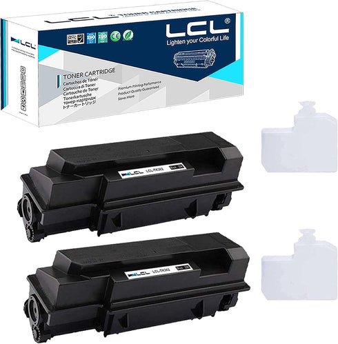 LCL Compatible Toner Cartridge Replacement, 2-Pack Black for Kyocera TK362, FS-4020DN Printers