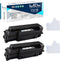 LCL Compatible Toner Cartridge Replacement, 2-Pack Black for Kyocera TK362, FS-4020DN Printers