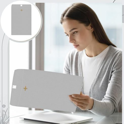 Geyee 100 Pcs Clasp Envelopes, Gummed Mailing Envelopes for Home Office Business Supplies, Grey