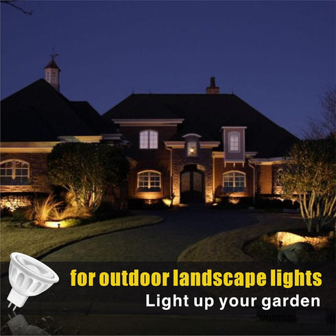 MR16 LED Bulb 6 Pack, 12V 5W (50W Halogen Replacement), 2700K Warm White, GU5.3 Bi-Pin Base for Landscape Lighting