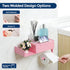 Zzaki Pink Toilet Paper Holder with Shelf & Storage Wall Mount Adhesive or Screw Installation Wipes Dispenser and Phone
