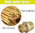 2pcs Reducing Hex Nipple, Brass 1/2" NPT Male x 3/8" NPT Male Pipe Fitting Reducer Adapter (2pcs, 1/2"-3/8")