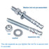 1/4 inch x 2-1/4 inch Wedge Anchor, 40 Pieces Zinc Plated Heavy Duty Fastener for Concrete