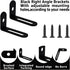 AUXBC 10Pcs 1.5"x1"x0.5"Adjustable 90 Right Angle Brackets, Metal L Bracket Heavy Duty Degree Corner Fastener L-Shape