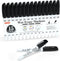 Shuttle Art Wet Erase Markers, 15 Pack Black 1mm Fine Tip, Smudge-Free for Laminated Calendars and Whiteboards