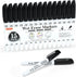 Shuttle Art Wet Erase Markers, 15 Pack Black 1mm Fine Tip, Smudge-Free for Laminated Calendars and Whiteboards