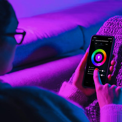 Bulb, 16,000,000 1-Pack, 9 Monster Multi-Color and Warm-White LED Light Lighting Possibilities, Customizable with App