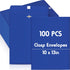 Geyee 100 Pcs Clasp Envelopes, 10 x 13 Inch Navy Blue Gummed Mailing Envelopes for Home Office Business Supplies