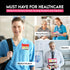 Nursing Clipboard Foldable with Medical Edition Cheat Sheets, 3 Layers Aluminum Clipboard for Nursing Students (Pink)