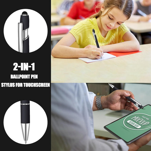 Yaure Joy 50 2 1 2 1 Pcs Black Inkling Ballpoint Pen with Stylus in Ballpoint Pen for Touch Screens, in Thank You Pen
