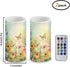 Butterfly Floral LED Lights Pillar Candles Color Changing LED Flameless Candles Multicolor Battery Operated Candles