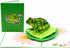 Green Frog Pop Up Card, Blank Frog Card with Envelope for Birthday, Kids Gift, Thank You, Get Well Soon