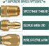 Brass Pneumatic Fitting for 1/4-Inch ID Hose, 1/4-Inch NPT Rigid, Solid Brass Splicer, 4PCS