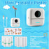 HuiJuKeJi Mini Sticker Printer, Bluetooth Smart Pocket Inkless Thermal Printer with 11 Rolls Thermal Paper for iOS &