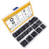 Nylon Flat Washer Assortment Set, 600 Pieces in 9 Sizes - M2 to M12, Black