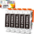 Miss Deer 5-Pack Compatible 250 PGBK Ink Cartridges Replacement for Canon PGI-250XL High Yield