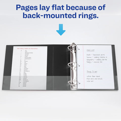 Avery Heavy-Duty 3 Ring Binder, 3 Inch One Touch Slant Rings, 1 Black Binder, 3.5" Spine (79100)