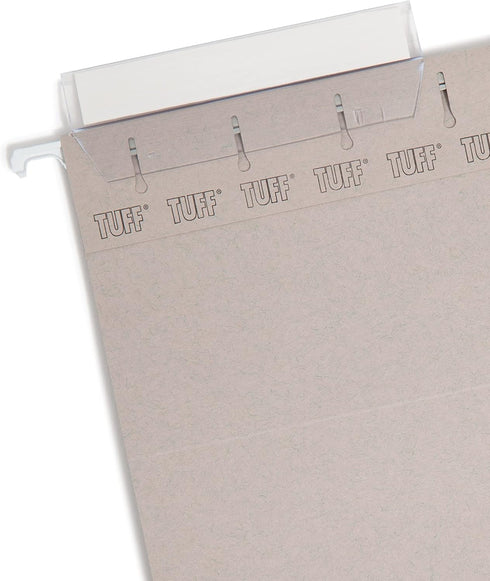 Smead TUFF Hanging File Folder, Legal Size, Easy Slide Tab, Steel Gray, 18 per Box (64093, Rod Color May Vary)