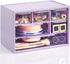 FODIENS Desk Storage Organizer with 6 Mini Drawers, Clear Craft Drawer Cabinet for Makeup Jewelry Office Supplies