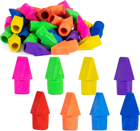Motivational Fun Pencils for Kids, Bulk Pack of 50 Colorful Pre-Sharpened Pencils with Top Erasers