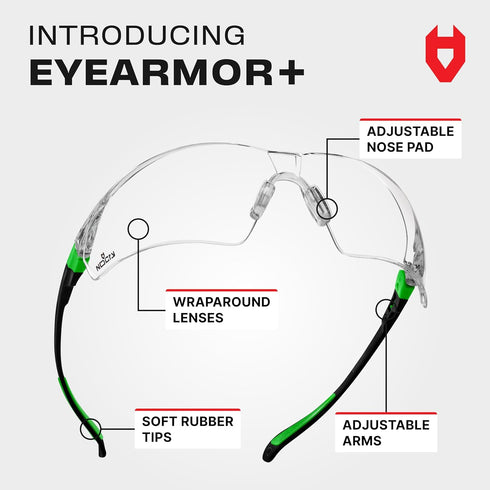 NoCry Clear Safety Glasses for Men and Women with Anti-Fog and Scratch Resistant Wrap Around Lenses, Adjustable Temples and Nose Pads Certified ANSI Z87 Safety Glasses 100% UV Protective Eyewear