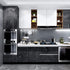 RANRAN Marble Contact Paper Granite Black Roll, Self Adhesive Peel and Stick Wallpaper for Kitchen Countertop Cabinet