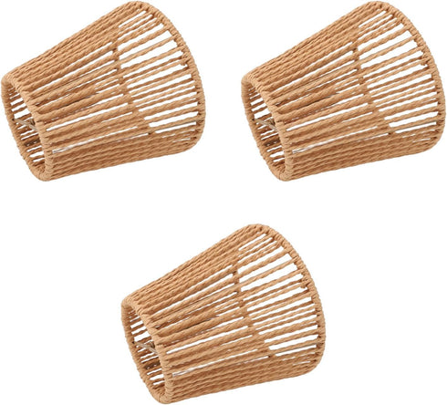 Aramox Handwoven E14 Lampshades, Paper Rope Material, ClipOn Small Lamp Shades for