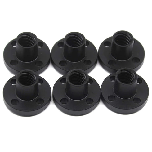 6PCS Diameter 8mm Black TR8x8 Lead Screw Nut for CNC and 3D Printer Parts (Size: Tr8x8)