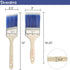 Bates Paint Brushes Set, 2 Pack, Premium Professional Paintbrushes with Treated Wood Handle for House & Trim