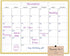 Dry Erase Monthly Calendar Whiteboard, 13"x 17" Gold Aluminum Frame, Magnetic White Board for Wall, Office, School, Home
