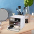 Ciieeo Desk Organizer with 4 Drawers - Clear Plastic Storage Box for Office Supplies, Pens, Markers, Cosmetics